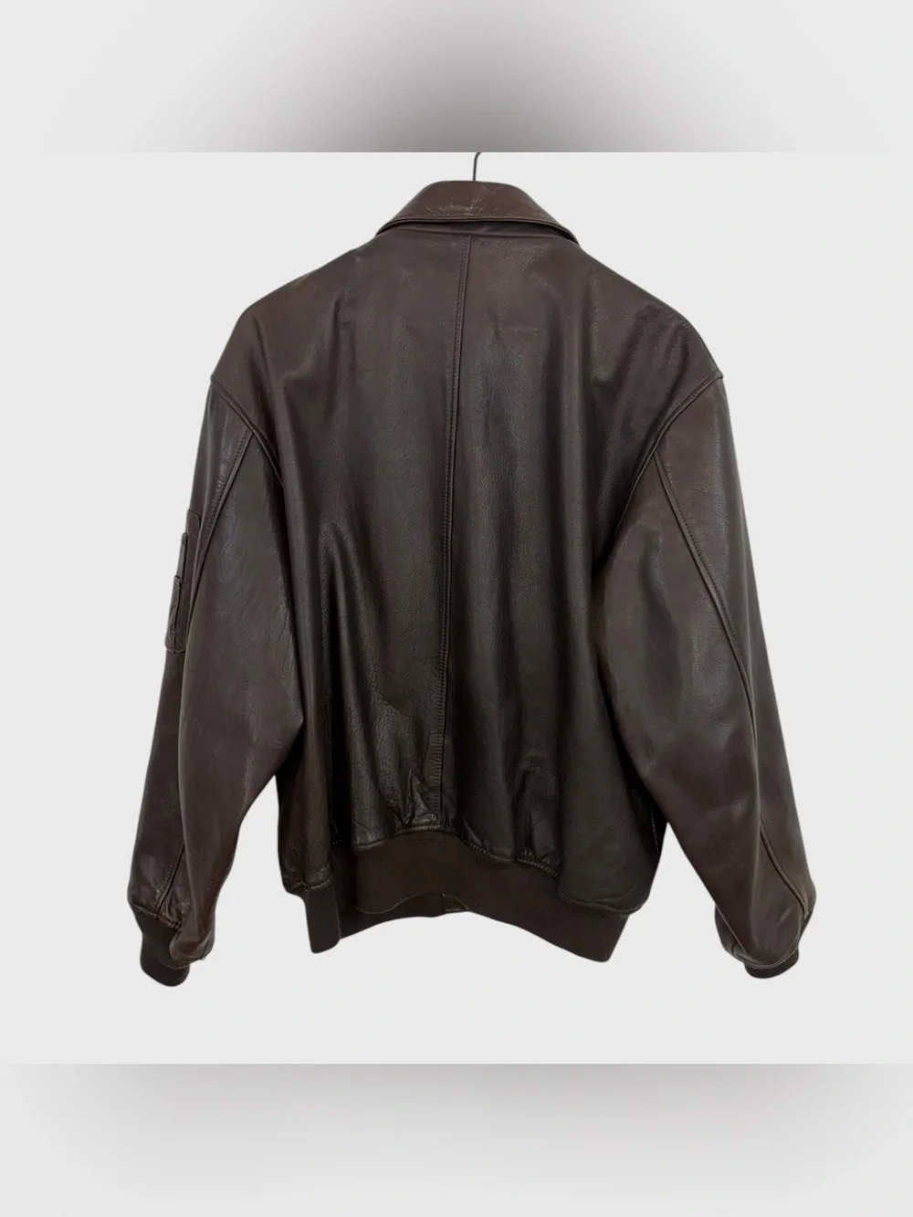 Avirex Vintage B-15 Brown Leather Bomber Jacket Size XL